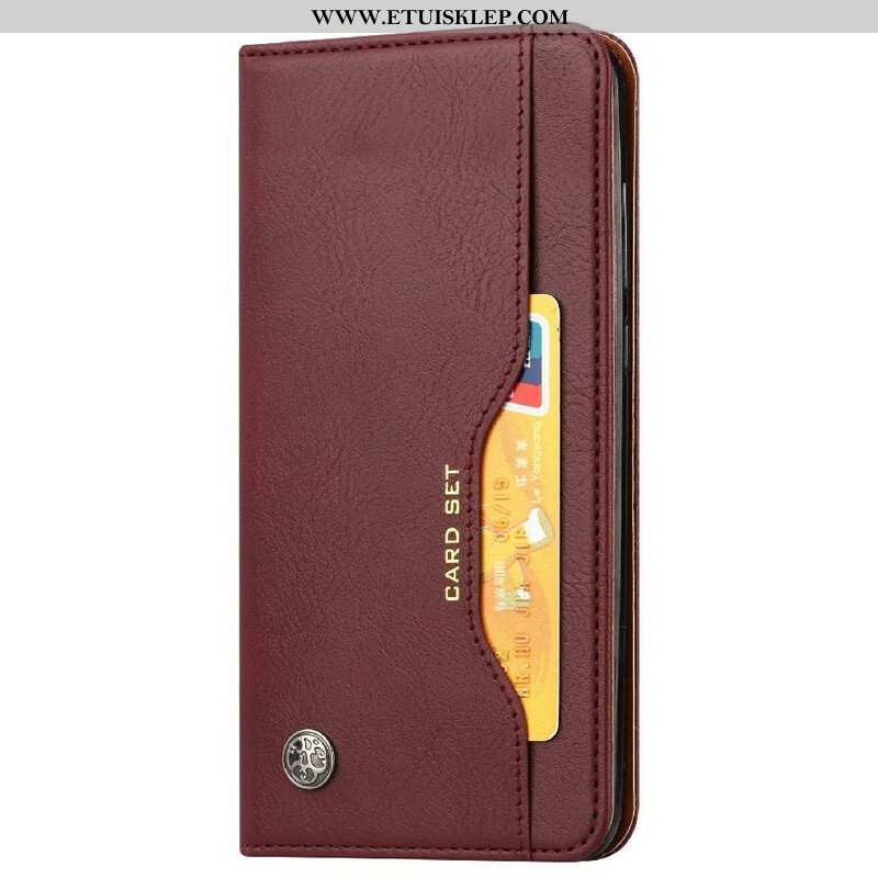 Etui Na Telefon do iPhone 13 Mini Etui Folio Etui Na Karty Ze Sztucznej Skóry